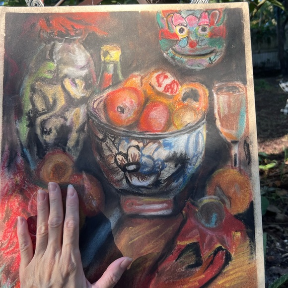 Amazing oil pastel by a 12 year old boy!! signed by artist - Picture 3 of 8